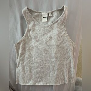 khy Women's Ribbed Gray Tank Top